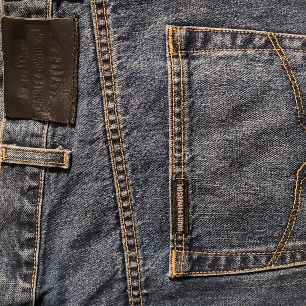 Harley-Davidson blue denim jeans, 40 X 34 - Picture 7 of 10